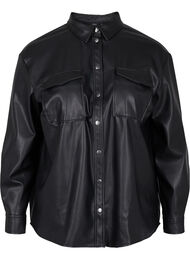 Skjorte i imitert skinn, Black