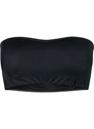 Ensfarget bandeau-bikinitopp, Black