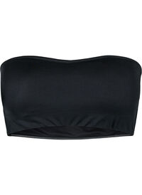 Ensfarget bandeau-bikinitopp, Svart Ensfarget bandeau-bikinitopp