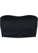Ensfarget bandeau-bikinitopp, Svart, Packshot image number 0