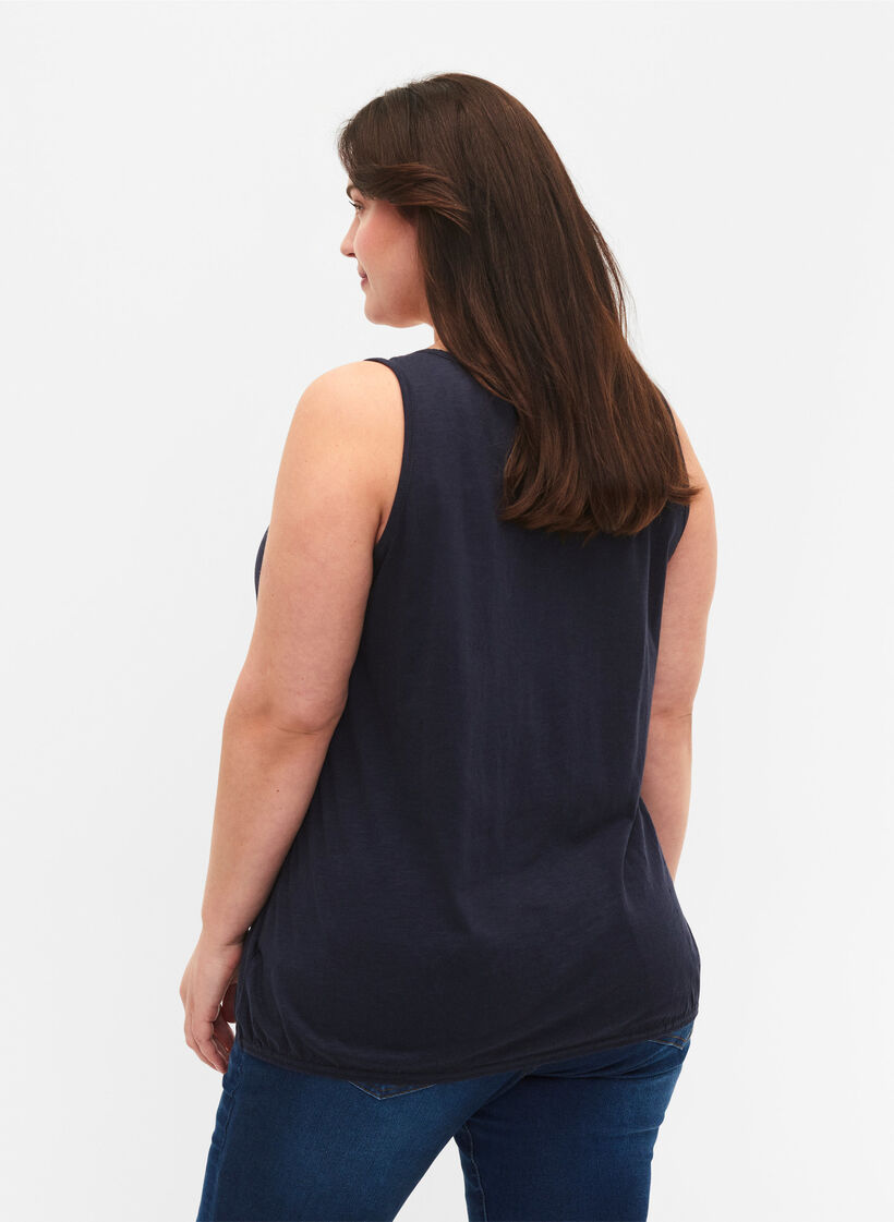 Bomullstopp med blondekant, Navy Blazer, Model image number 1