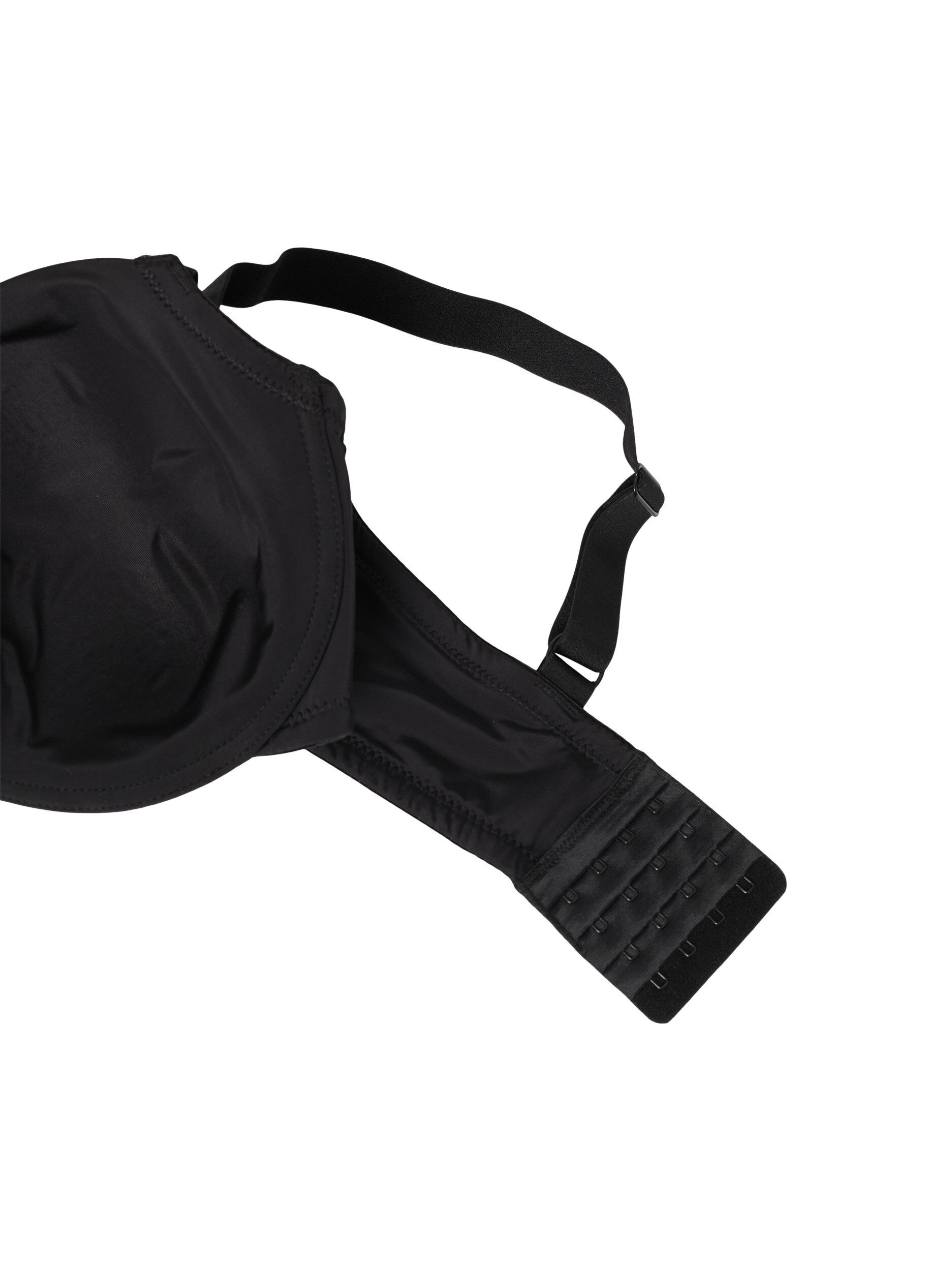 Zizzi Formet bh med strengdetalj, Black, Packshot image number 3