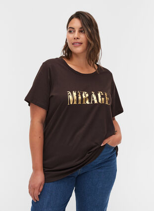 T-skjorte med trykk i organisk bomull, Molé, Model image number 0