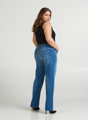 Høytlivs regular fit Gemma jeans, Light blue denim, Model image number 1