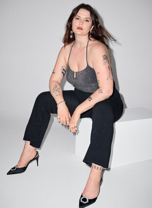 Zizzi Overdel i sølv uten ermer, Black Silver, Image image number 0