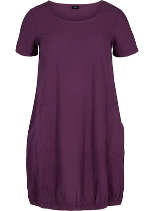 Kjole med lommer, Dark Purple, Packshot image number 0