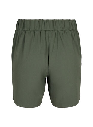 Zizzi Shorts med lommer og løs passform, Grønn, Packshot image number 1