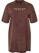 Loose T-skjortekjole med en vasket stil, Brun, Packshot image number 0