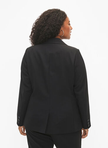 Blazer som lukkes med én knapp, Black, Model image number 1