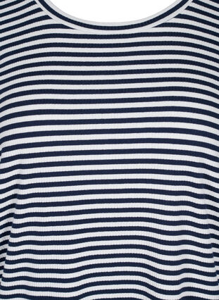 Stripete genser med lange ermer, N. Sky/White Stripe, Packshot image number 2