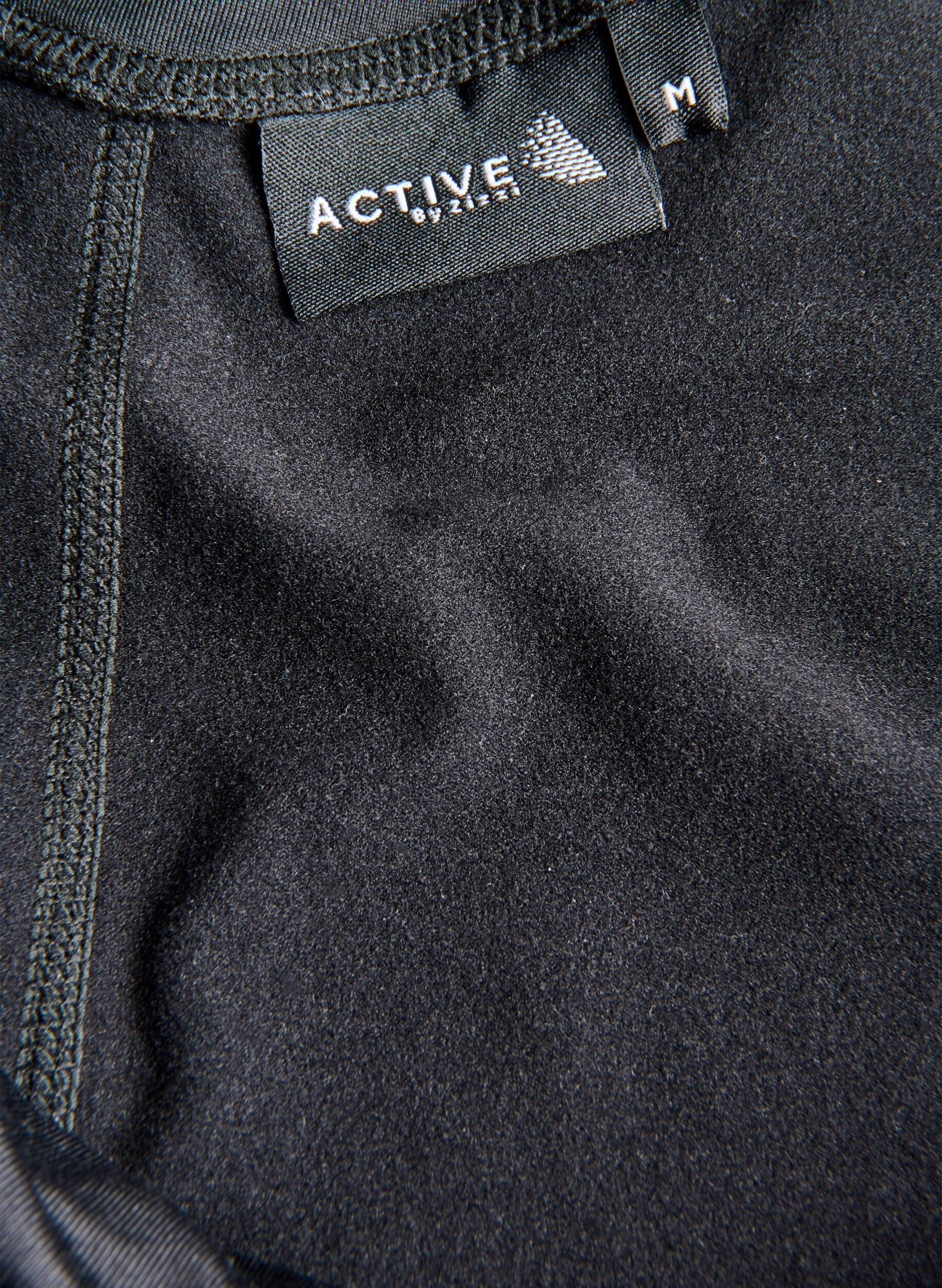 ZizziTreningstights med fleece f&ocirc;r, Svart, Packshot image number 3