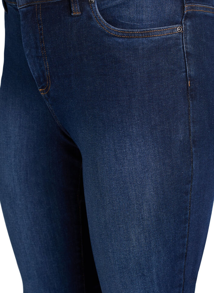 Slim fit jeans med vanlig midje, Dark Blue, Packshot image number 2