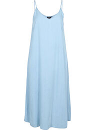 Lang denimkjole med tynne stropper, Light blue denim