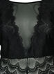 Bodystocking med blondekant og mesh, Black, Packshot image number 2