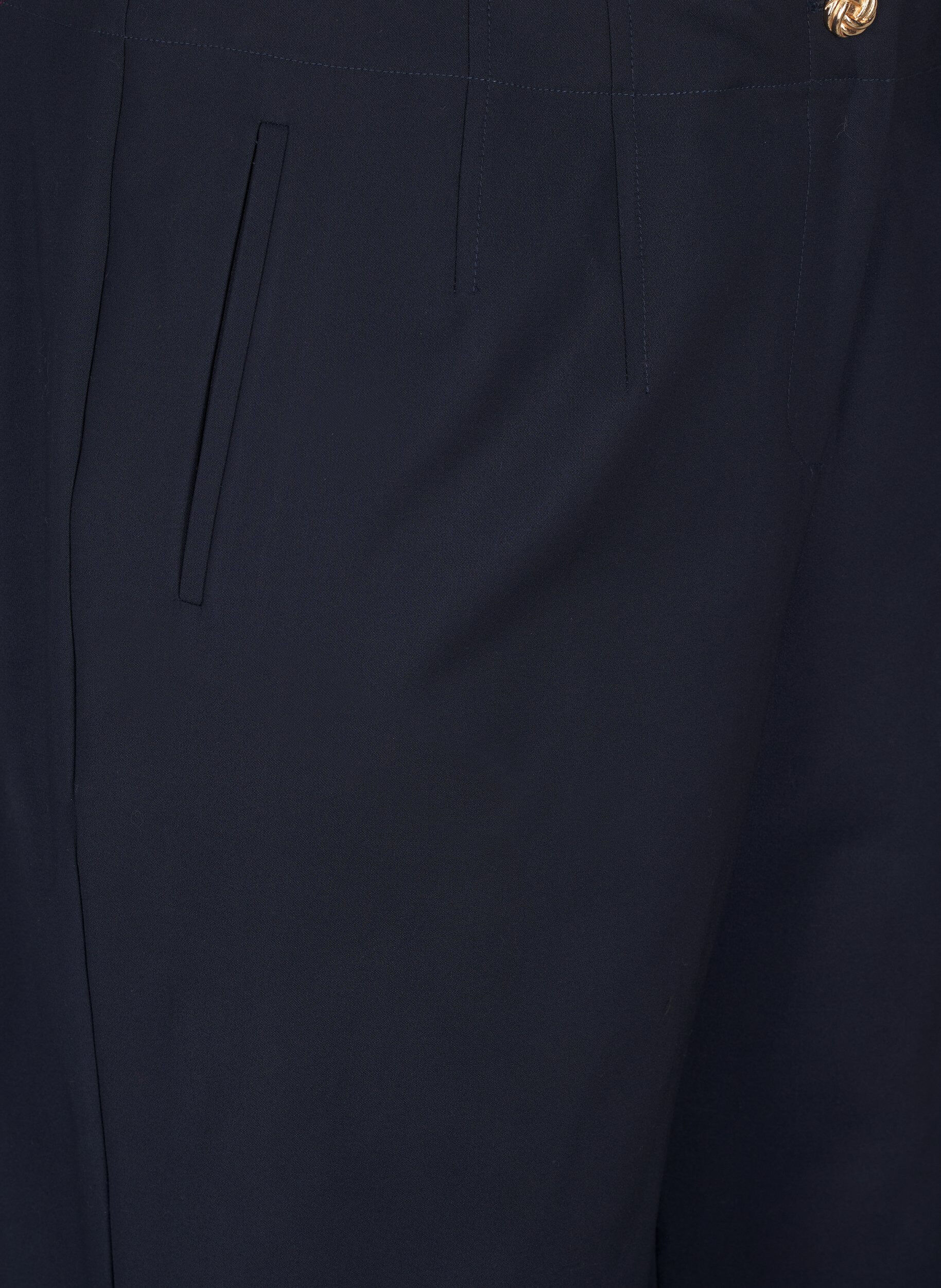 Zizzi Straight fit bukser med h&oslash;y midje, Bl&aring;, Packshot image number 2