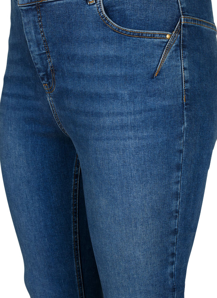 Super Slim Amy jeans med høyt liv, Blue denim, Packshot image number 2