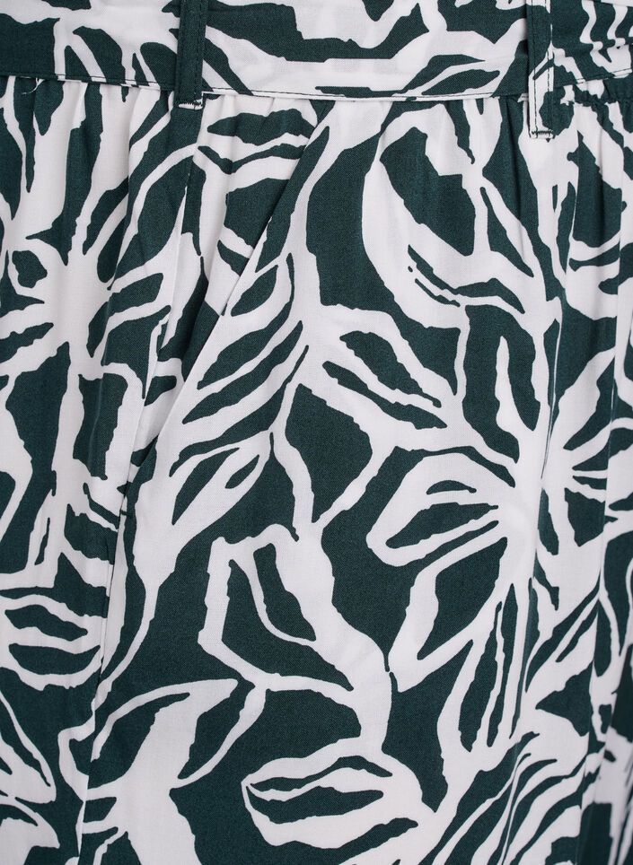 Bukser i viskose med h&oslash;y midje, Gr&oslash;nn, Packshot image number 2