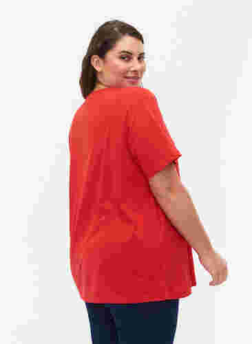 FLASH - T-skjorte med V-hals, High Risk Red, Model image number 1