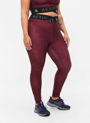 Mønstrete treningstights med 7/8-lengde, Dot AOP, Model image number 2