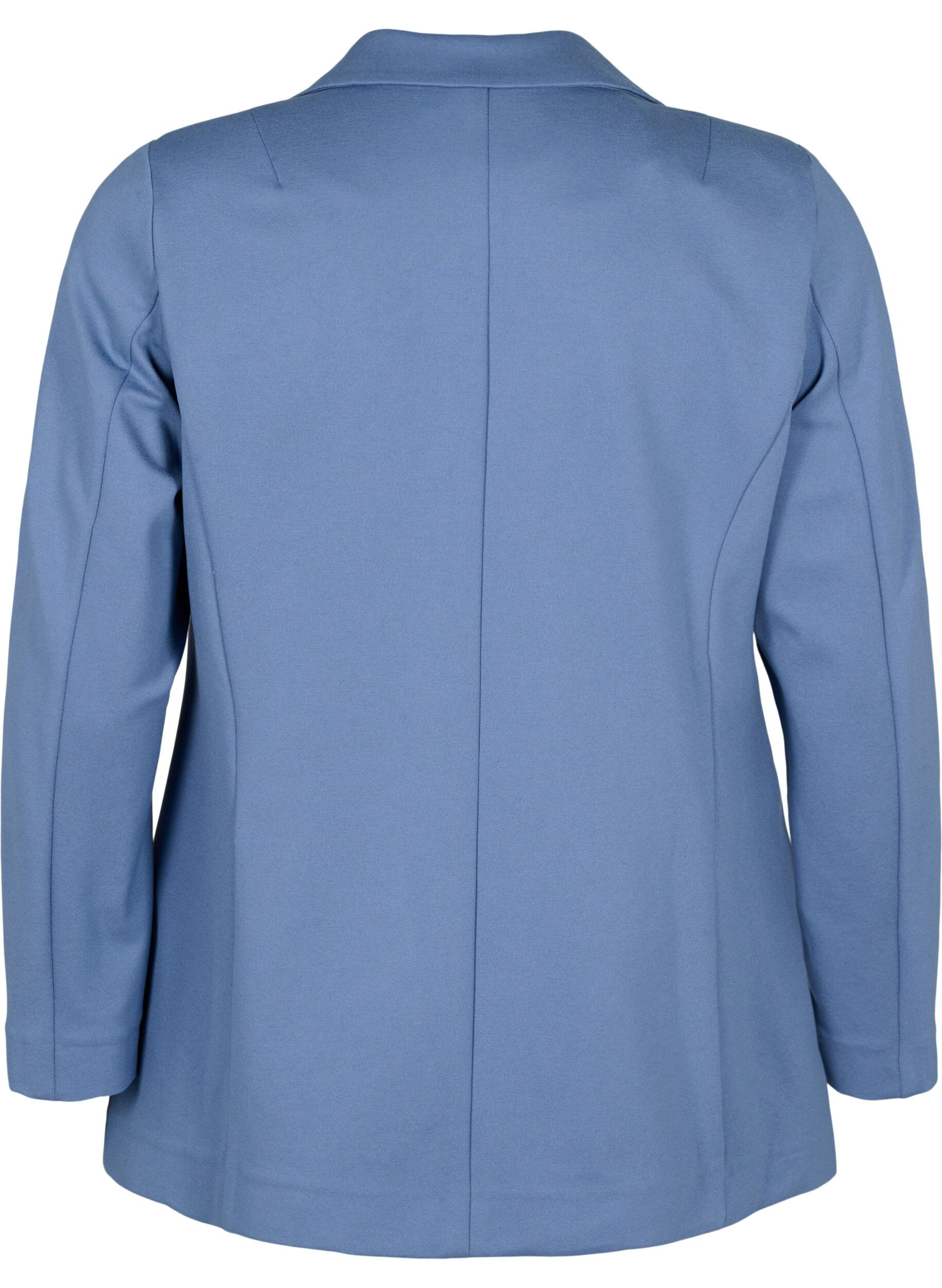 Zizzi Enkel blazer med knappelukking, Bl&aring;, Packshot image number 1