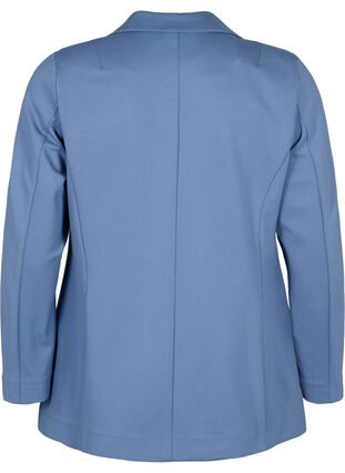 Zizzi Enkel blazer med knappelukking, Blå, Packshot image number 1