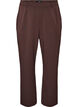 Dressbukse med h&oslash;y midje og straight fit, Brun, Packshot image number 0