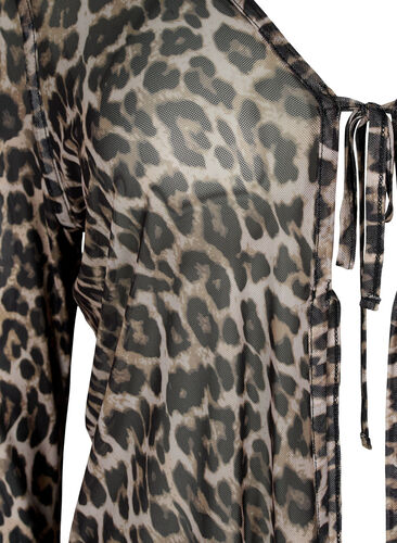 Langermet mesh topp med leopardmønster, Leo, Packshot image number 2