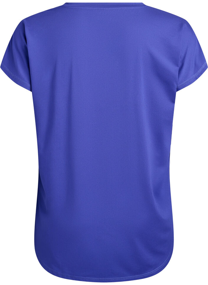T-skjorte til trening med V-hals, Lilla, Packshot image number 1