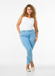 Cropped Amy jeans med glidelås, Blå, Model image number 0