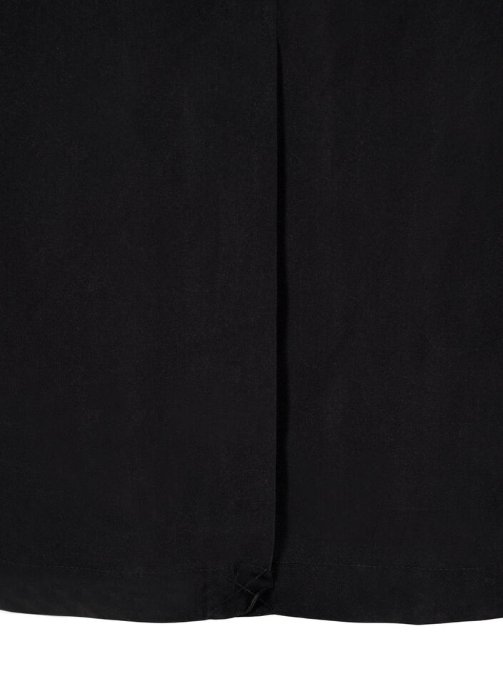 Lang trenchcoat med belte, Black, Packshot image number 3