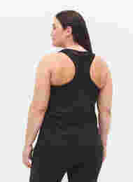 Treningstopp med mesh og bryterrygg, Black, Model