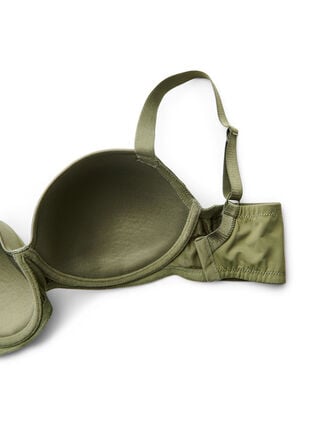 Zizzi Formpresset BH i mikrofiber med satengdetalj, Cypress, Packshot image number 3