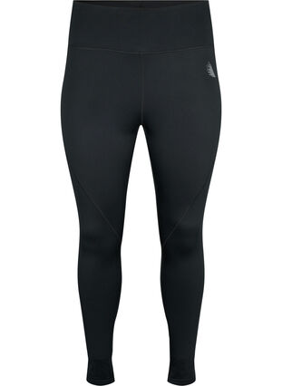 Zizzi Treningstights med fleece fôr, Black, Packshot image number 0