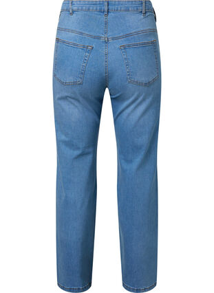 Gemma jeans med regular fit og høyt liv, Light blue, Packshot image number 1
