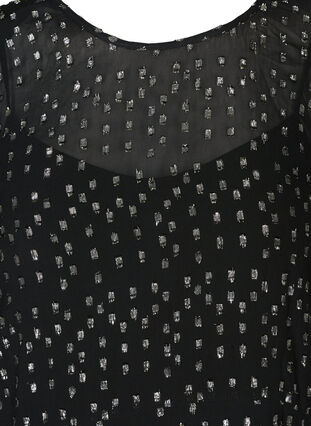 Langermet kjole i viskose, Black, Packshot image number 2