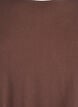 Vevet bluse med korte ermer og rund hals, Brun, Packshot image number 2