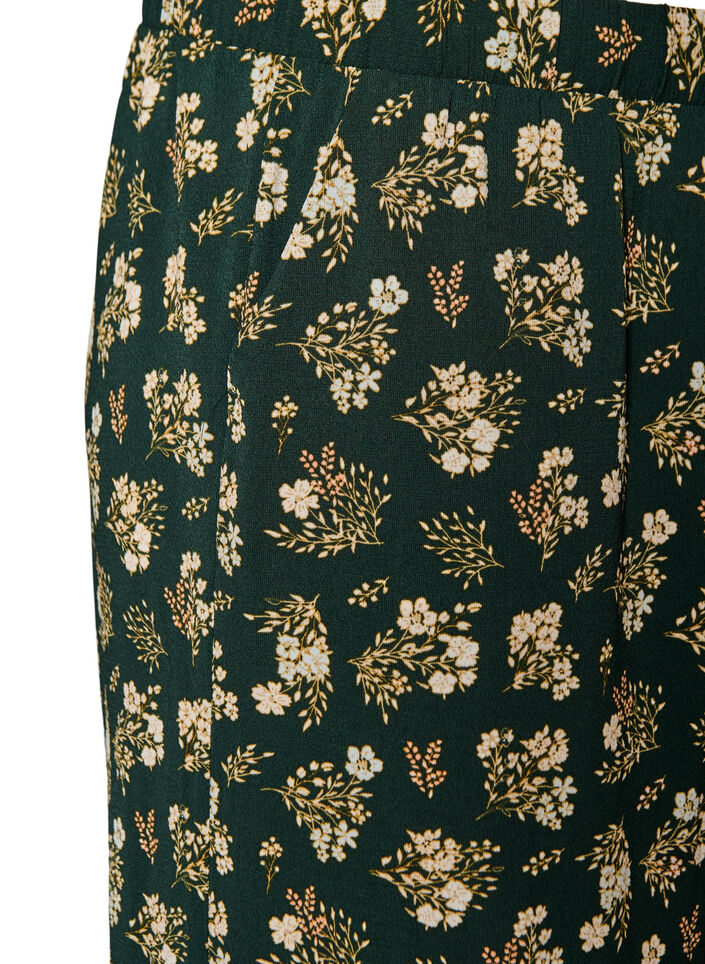 Culottebukser med m&oslash;nster, Svart, Packshot image number 2