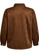 Imitert semsket skjorte, Brun, Packshot image number 1