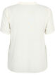 Kortermet skjortebluse med broderi anglaise, Antique White, Packshot image number 1