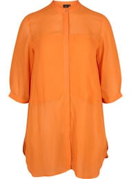 Lang skjorte i viskose med 3/4 ermer, Orange Peel