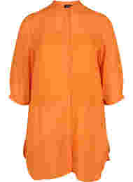 Lang skjorte i viskose med 3/4 ermer, Orange Peel