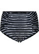 Stripete bikinitruse med høy midje, Svart, Packshot image number 0