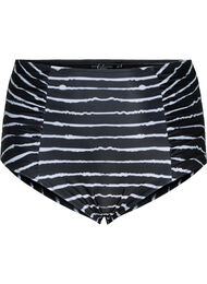 Stripete bikinitruse med høy midje, Black White Stripe, Packshot