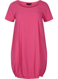 Kortermet kjole i bomull, Beetroot Purple