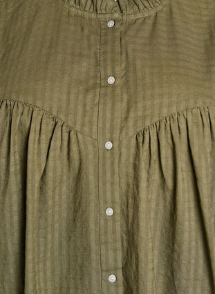 Zizzi A-formet tunika med korte ermer og knapper, Grønn, Packshot image number 2