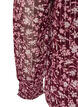 Bluse med blomstertrykk og glittertr&aring;d, R&oslash;d, Packshot image number 3