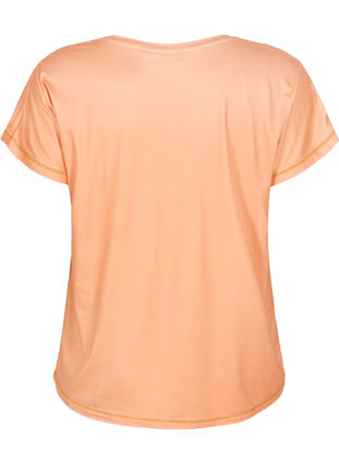 Kortermet trenings T-skjorte, Apricot Nectar, Packshot image number 1