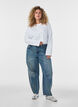 Jeans med barrel fit og en slitt vask, Bl&aring;, Model image number 0