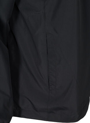 Kort jakke med glidelås og hette, Black, Packshot image number 3