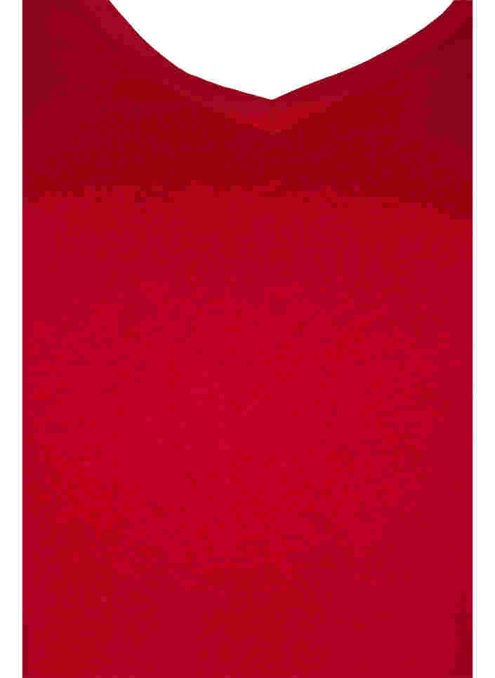 Basis T-skjorter i bomull 2 stk., Tango Red/Black, Packshot image number 2